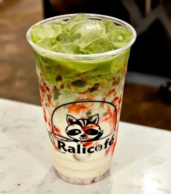 Matcha Dâu Latte
